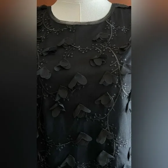 Max Studio Black Textured Midi Dress - Picture 3 of 9